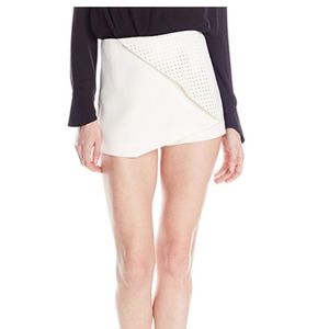 BCBG Leather front Skort